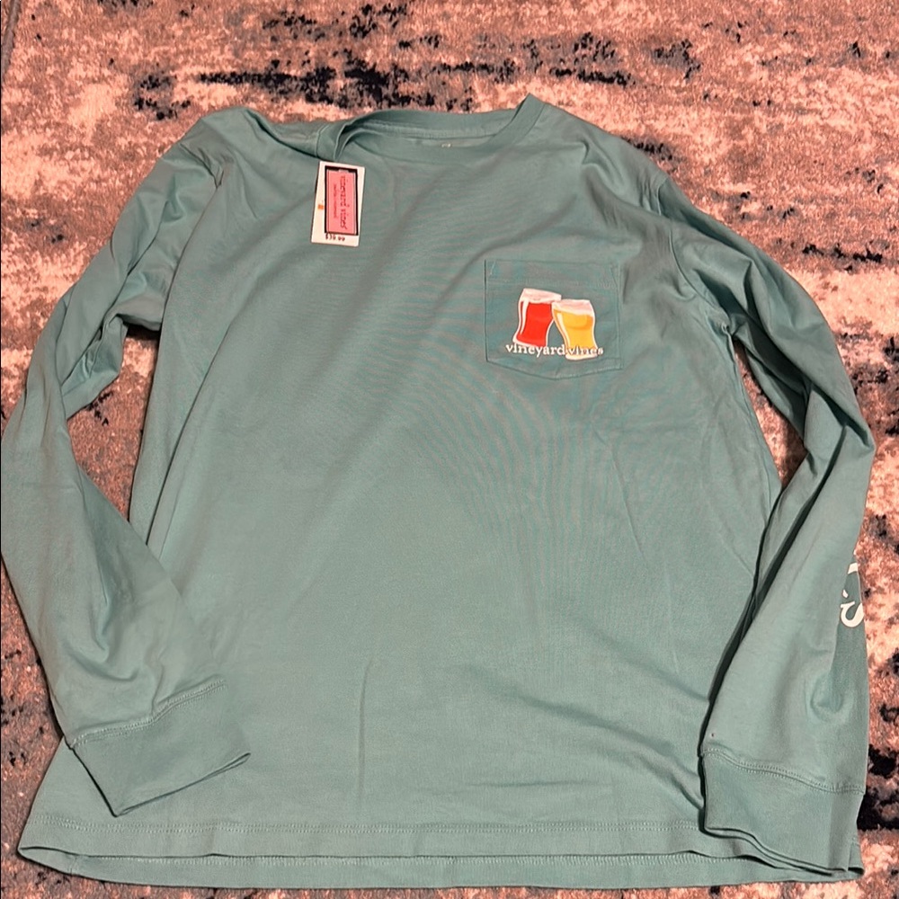 Vineyard Vines Blue Long Sleeve Tee Casual Cotton